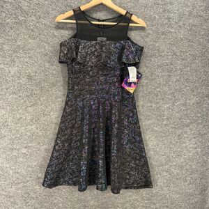 New D. Signed Dress Women XL Black Sheath Midi Sleeveless Hook & Eye Casual